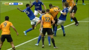 VAR missed a blatant shirt pull.